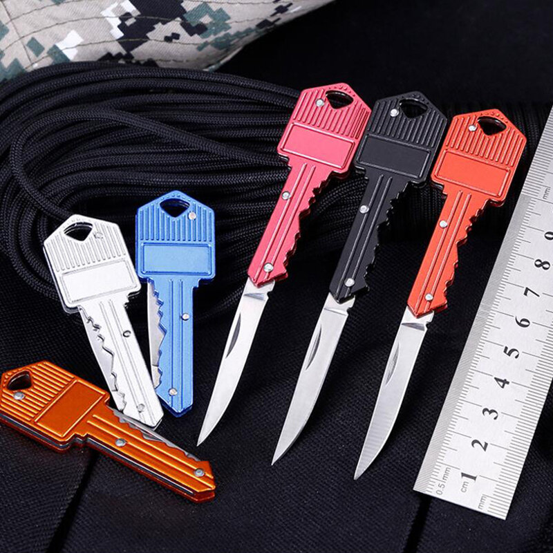 1 sztuk nowy przenośny Camping odkryty Mini kluczyk nóż brelok składany nóż narzędzie ręczne przetrwać