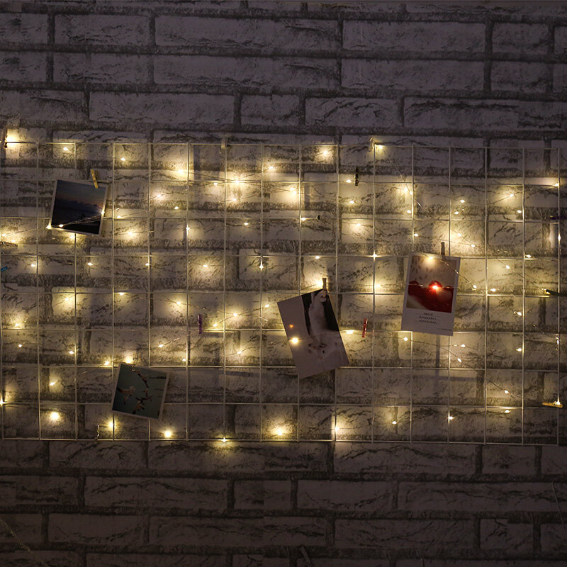 Guirnalda de luces LED con Clip para fotos, 2M/5M/10M, USB, funciona con batería para exteriores, decoración de Navidad, fiesta, boda, Xma