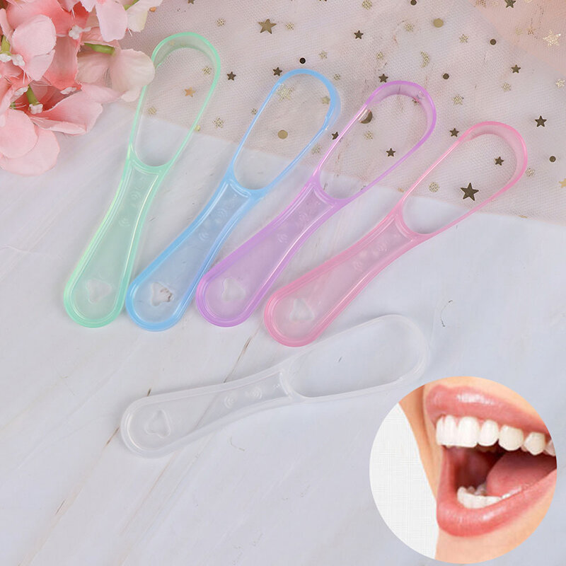 Oral สุขอนามัย5สี1Pc เครื่องขูดลิ้นทำความสะอาดปากมือแปรงทำความสะอาด Dentalcare