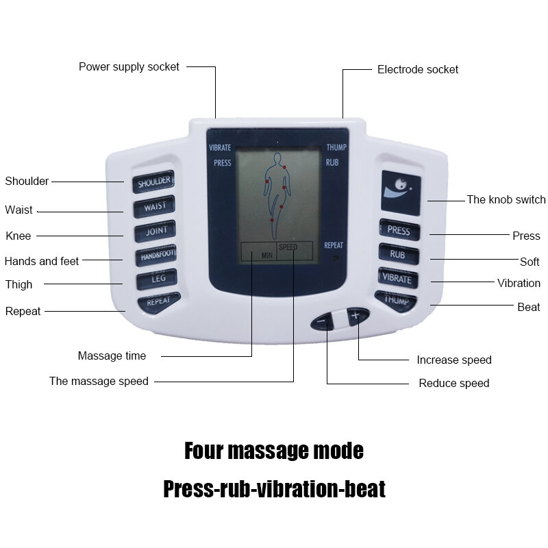 Tlinna ใหม่ Healthy Care Full Body Tens การฝังเข็มไฟฟ้าบำบัดนวดกายภาพบำบัด Meridian Massager อุปกรณ์นวด