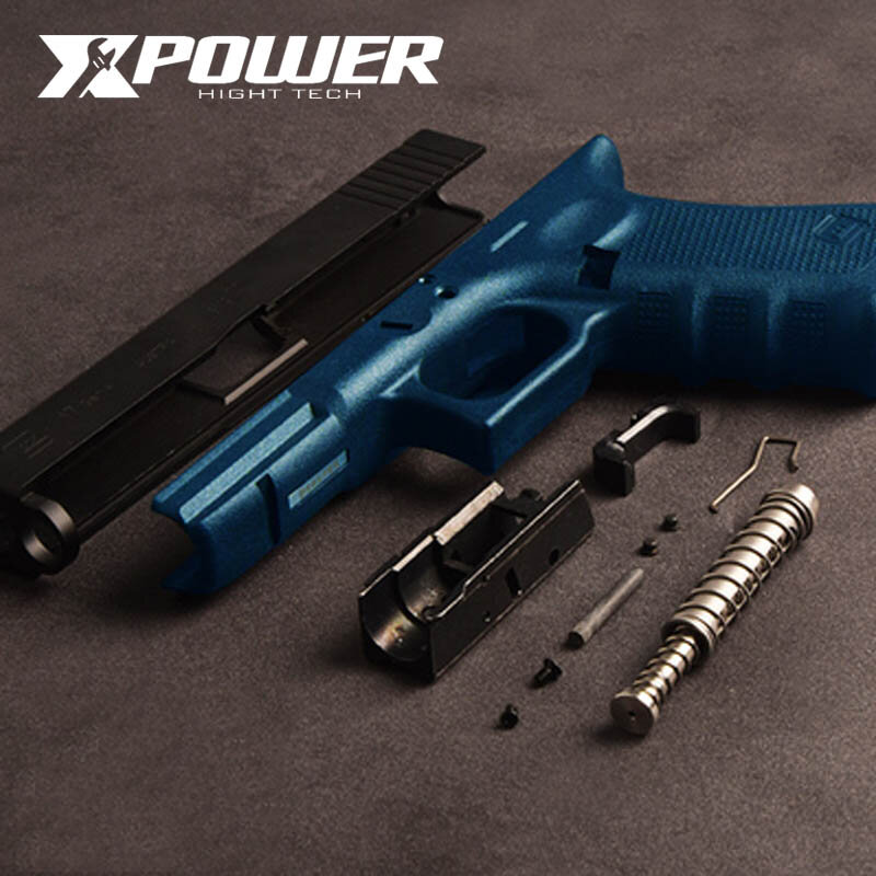 Xpower glcok g17 acessórios de atualização gel blaster acessórios arma brinquedo kublai p1 metal