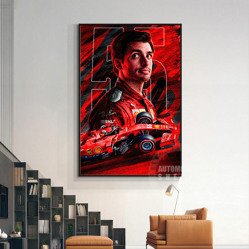 F1 المتسابق F1 الفورمولا بطل العالم المشارك سباق لويس F1 فريق الديكور ديكور فني غرفة اللوحة قماش كتاني للحائط ملصق