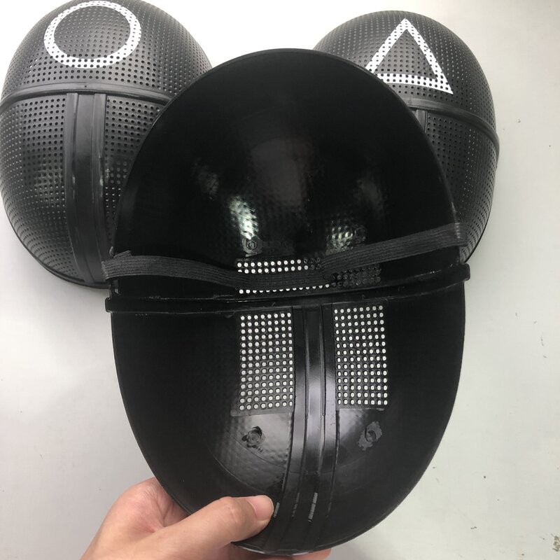 Jogo de lulas imprimir capacete máscaras rosto adulto capacete cosplay masquerade acessórios adereços preto rosto capacete festa decoração facemask