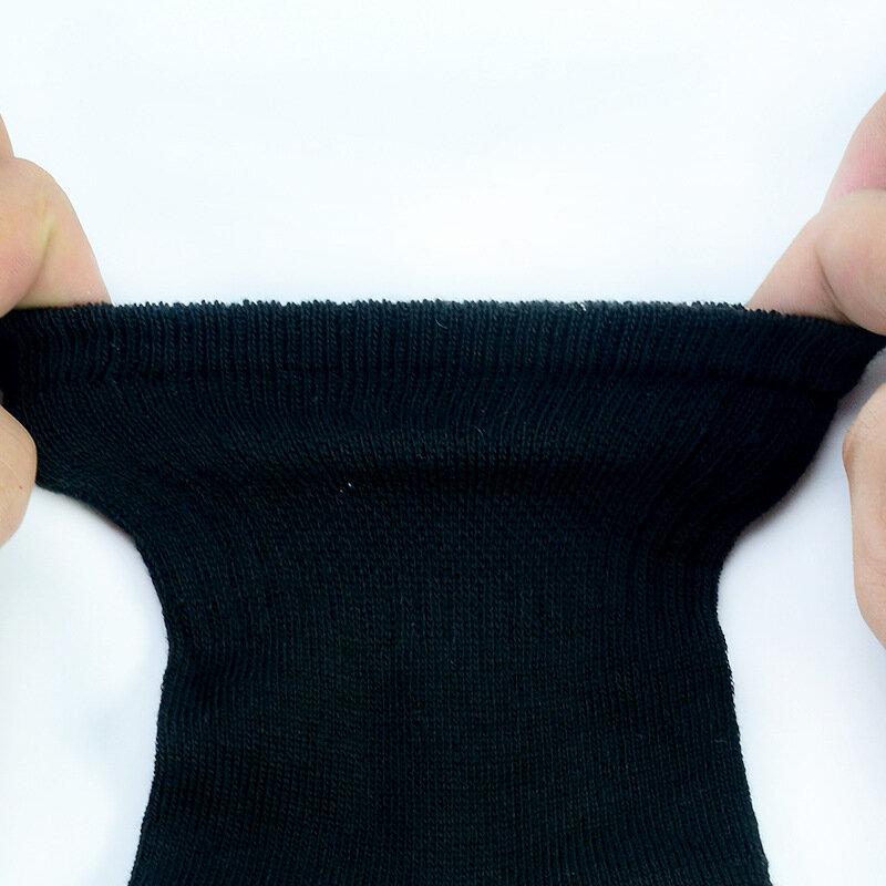 Calcetines deportivos de algodón para hombre, medias tobilleras transpirables, color negro, para primavera y verano, 1 par