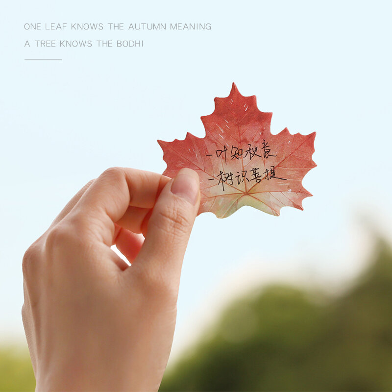 30 Sheets Cartoon Leaf Memo Pad Posted It Sticky Notes Paper Sticker Notepad Bookmark School Supplies Kawaii Stationery