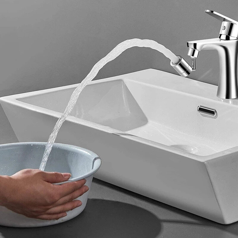 Universal Splash-Proof ก๊อกน้ำหัวฉีดน้ำหมุน720 ° อ่างล้างหน้า Extension Extension อุปกรณ์ครัว70%
