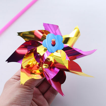 Brinquedos de jardim para crianças, decoração colorida, corta-vento artesanal, presente para o ar livre do moinho de vento, 10 peças