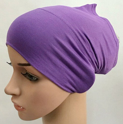 2021 New Women Soft Inner Hijab Caps Muslim Stretch Turban Cap Islamic Underscarf Bonnet Hat Female Headband Turbante Women