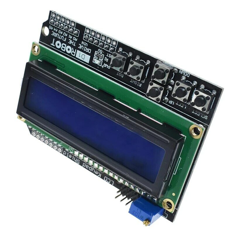 1 قطعة LCD لوحة المفاتيح درع LCD1602 LCD 1602 وحدة عرض ل ATMEGA328 ATMEGA2560 التوت بي UNO شاشة زرقاء