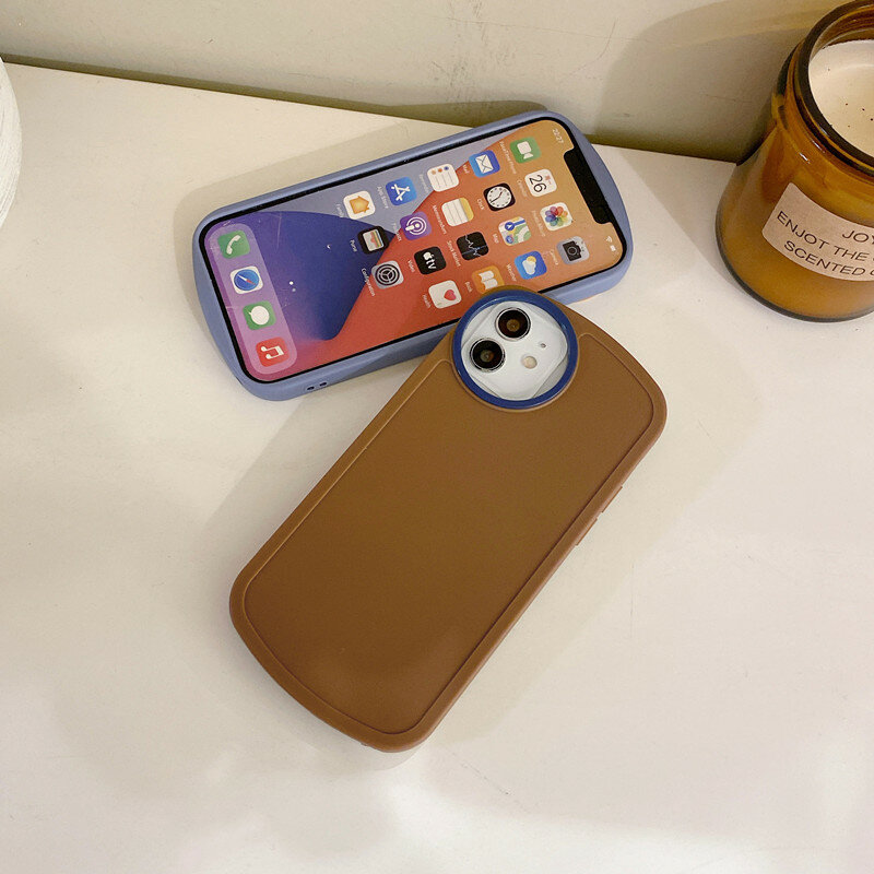 TMWBBT-funda de teléfono ovalada en forma de corazón para iPhone 13, 12, 11 Pro Max, XR, XS max, funda protectora de silicona líquida para chica gordito