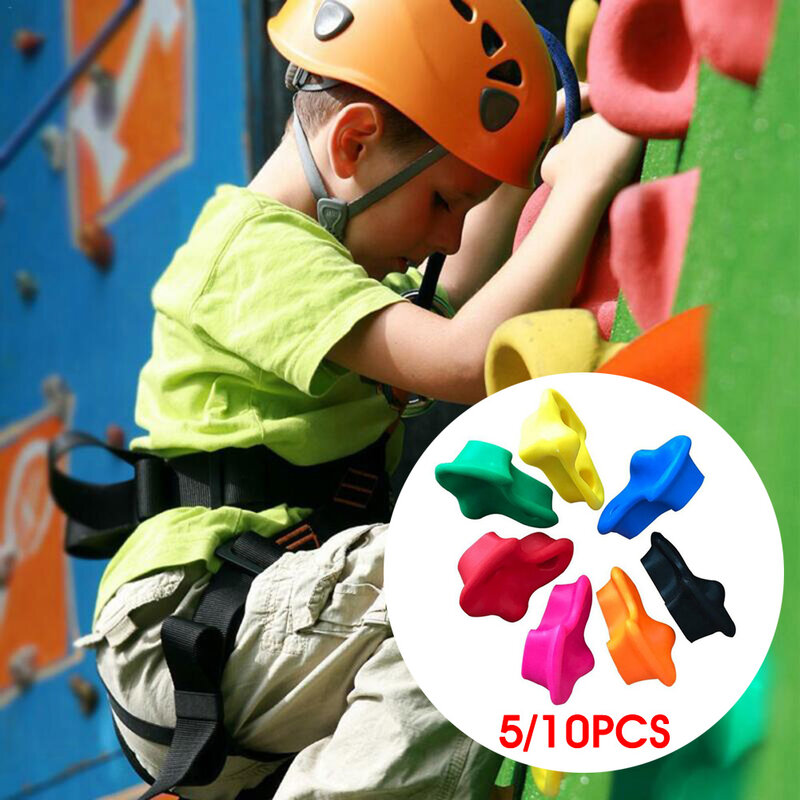 Juego de escalada en roca para niños, juguete de escalada en pared con tornillos de montaje, 5/10 Uds.