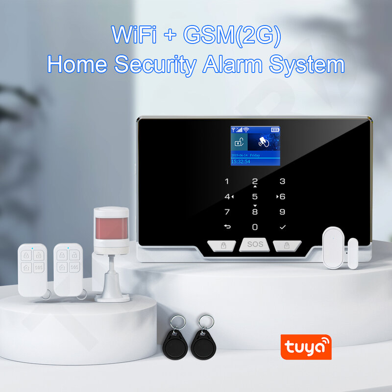 TUGARD-sistema de alarma de seguridad G20 Tuya para el hogar, Kit de alarma antirrobo con aplicación de Control remoto, 433Mhz, WIFI, GSM