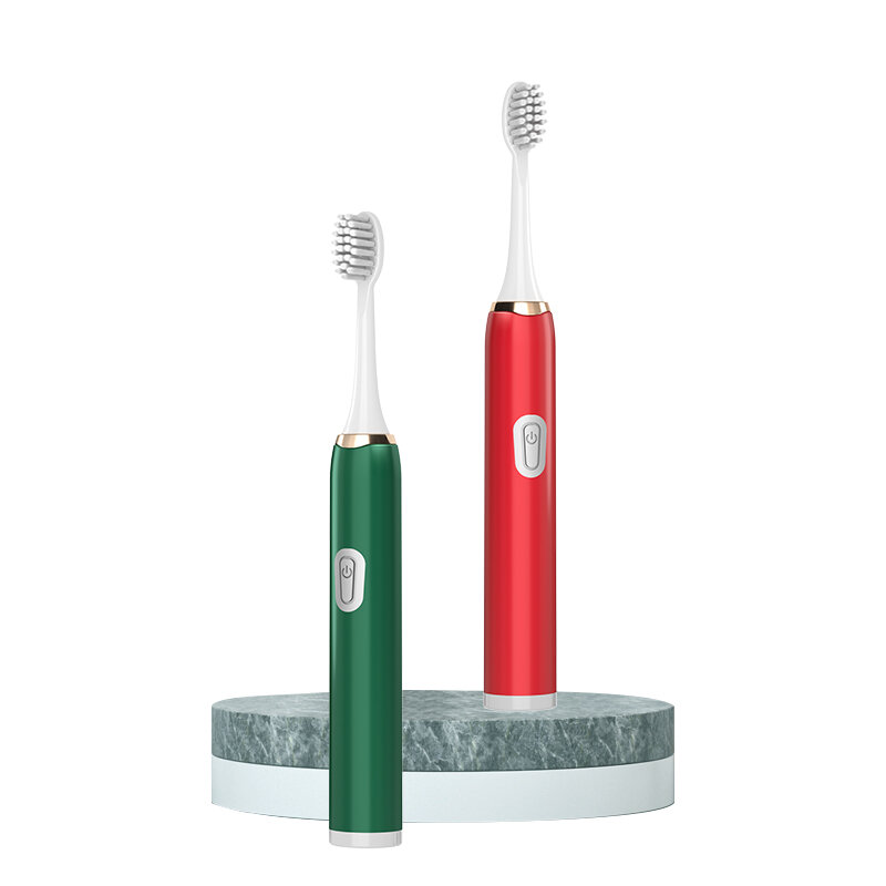 แปรงสีฟันไฟฟ้าผู้ใหญ่ Soft Bristle อัตโนมัติชายหญิง Battery Basic กันน้ำ Mute Sonic แปรงสีฟัน
