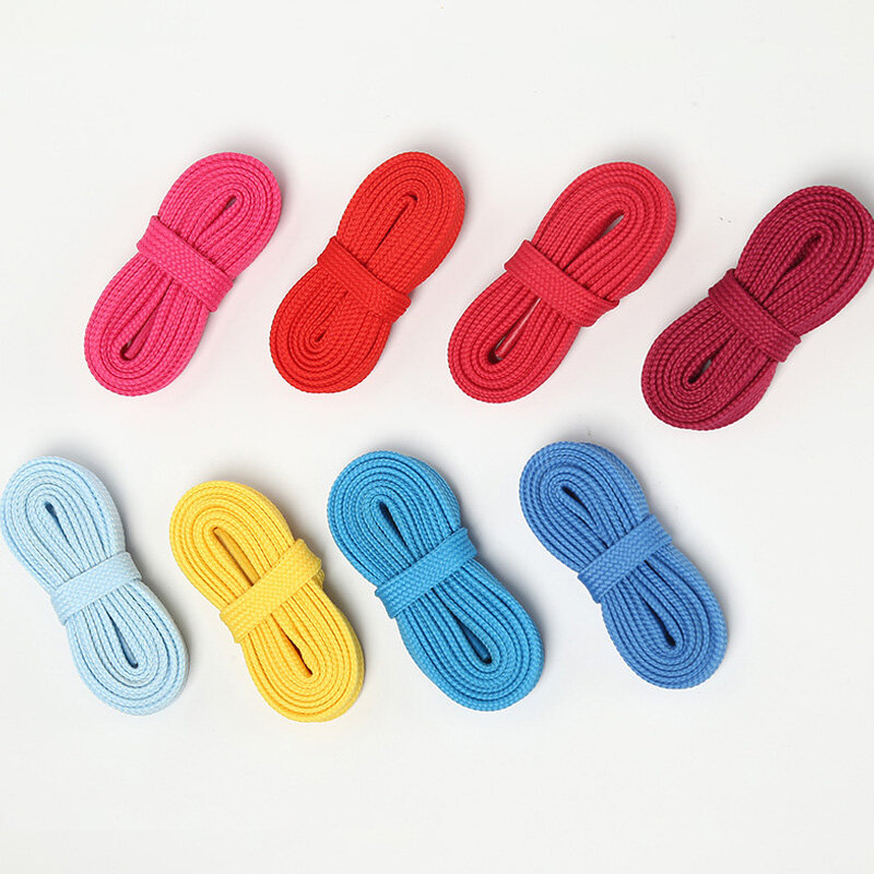 1 para 70/90/110cm płaskie sznurowadła do butów poliester jednolity kolor sznurowadła sznurowadła do butów do butów klasyczne miękkie sznurowadła