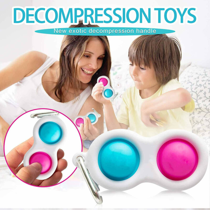 Fidget dimple brinquedos engraçado anti stress educacional cérebro dedo push press alívio macio silicone novidade chaveiro adulto crianças presentes