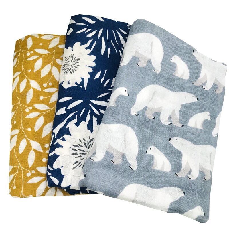 Муслиновое детское одеяло 100% хлопок пеленка для новорожденных лучшие мягкие одеяла для младенцев постельное белье банное полотенце Пеленальное полотенце 120*110 см