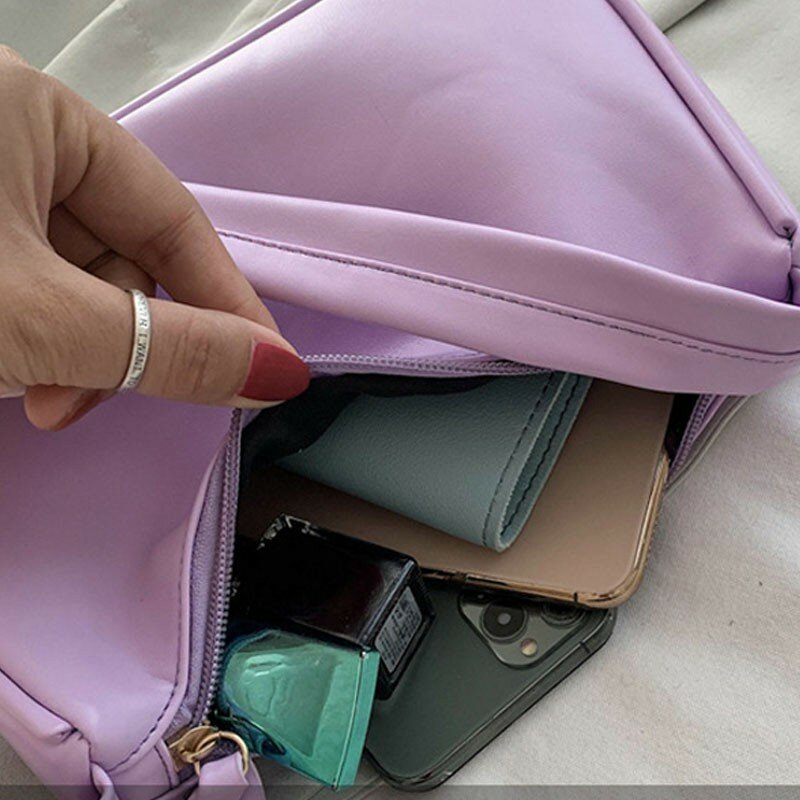 Printemps et été marée nouveau sac femme rétro aisselles Baguette banlieue Texture sauvage couleur unie sac à main sac à bandoulière nouveau