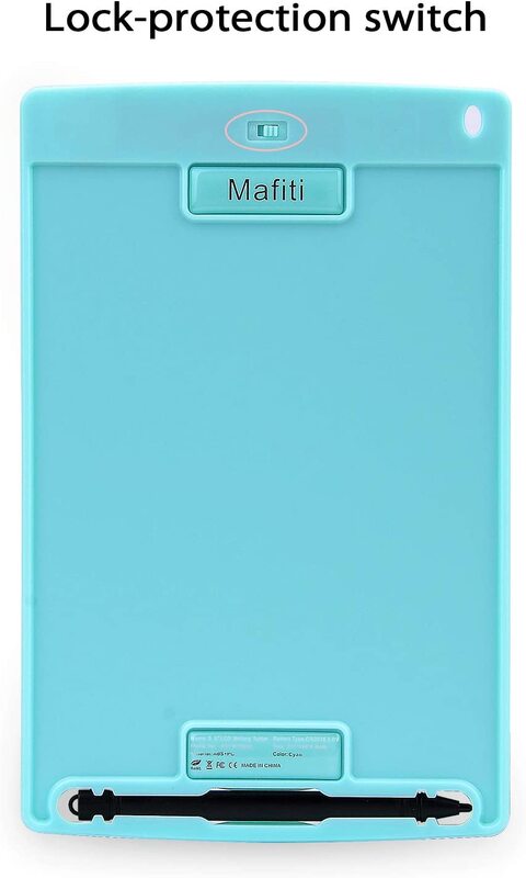 Mafiti-Tableta de escritura LCD de 8,5 pulgadas, almohadillas electrónicas de dibujo, tablero portátil para garabatos, regalos para niños, oficina, Memo, pizarra blanca para el hogar, cian