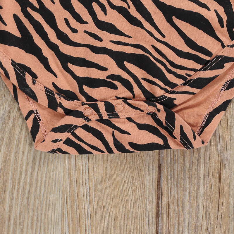 2020 herbst Baby Mädchen Casual Kleidung Neugeborenen Kinder Lange Hülse O-ansatz Cartoon Leopard Zebra-Print Overall Kleinkind Bodys 0-2T