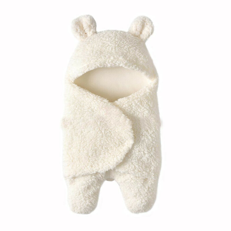 Bebê recém-nascido meninas menino inverno cobertor da criança infantil algodão sólido quente macio dormir warp cobertor para crianças saco de dormir do bebê