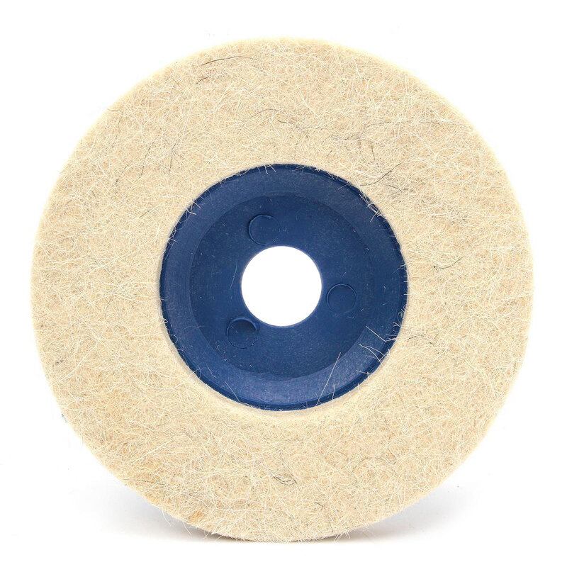 3 uds 100mm 4 pulgada de lana pulido bruñido de fieltro Discos de pulido de almohadillas conjunto azul