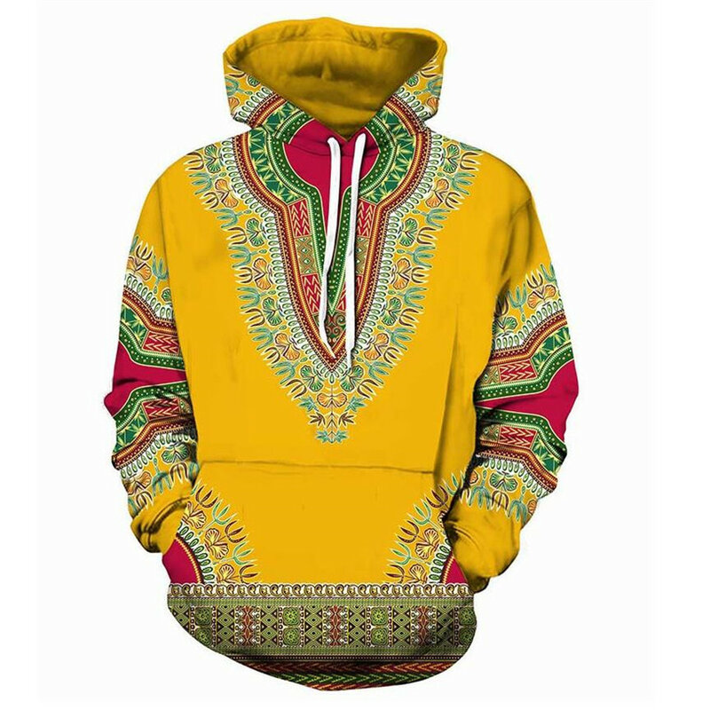 Sudadera con capucha para hombre y mujer, con estampado 3D folclórico africano, estilo hip hop, ropa deportiva para hombre