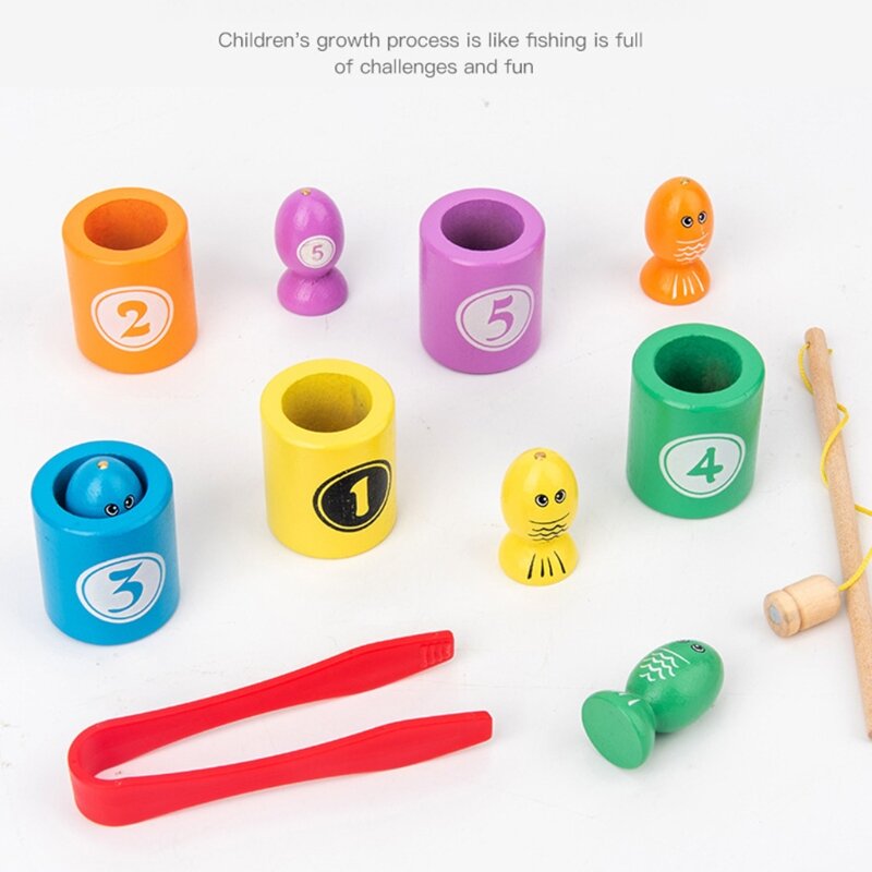 Drewniane zabawki dla dzieci magnetyczne Fishing Insect wzrok edukacyjne dla dzieci dla dzieci dla rodziców i gra dla dzieci chłopcy dziewczyna prezenty