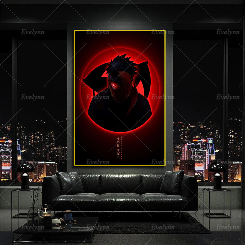 Obito Uchiha Tobi Naruto Anime Canvas Poster Home Bedroom Decor Pictures Modern Living Room Cuadros Wall Art Print pittura regalo