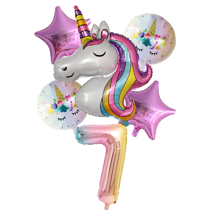 Palloncini unicorno palloncino stagnola palloncino elio palloncino in lattice decorazioni per feste di compleanno bambini Baby Shower Golobos Unicorn