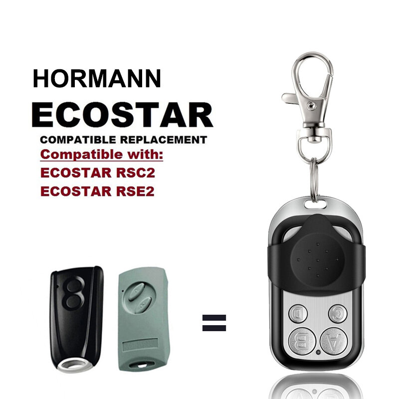 Remote Control Garasi Hormann Ecostar RSC2 433MHz Ecostar RSE2 433.92MHz Penggantian Kode Bergulir untuk Gerbang Garasi ECOSTAR Terbaru