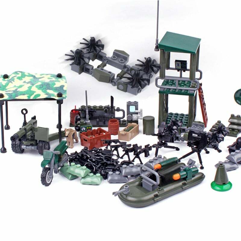 مكعبات بناء SWAT Firewire 4 في 1 ، 317 قطعة ، مسدس حرب ، كلب ، مكعبات بناء ، ألعاب نموذجية للأطفال