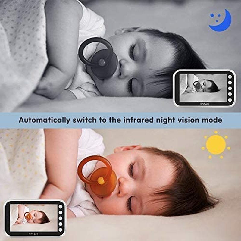 Elektroniczna niania 2.4G bezprzewodowa z 4.3-calowym dwukierunkowym połączeniem Audio noktowizor kamera ochrony nadzoru karmienie dziecka