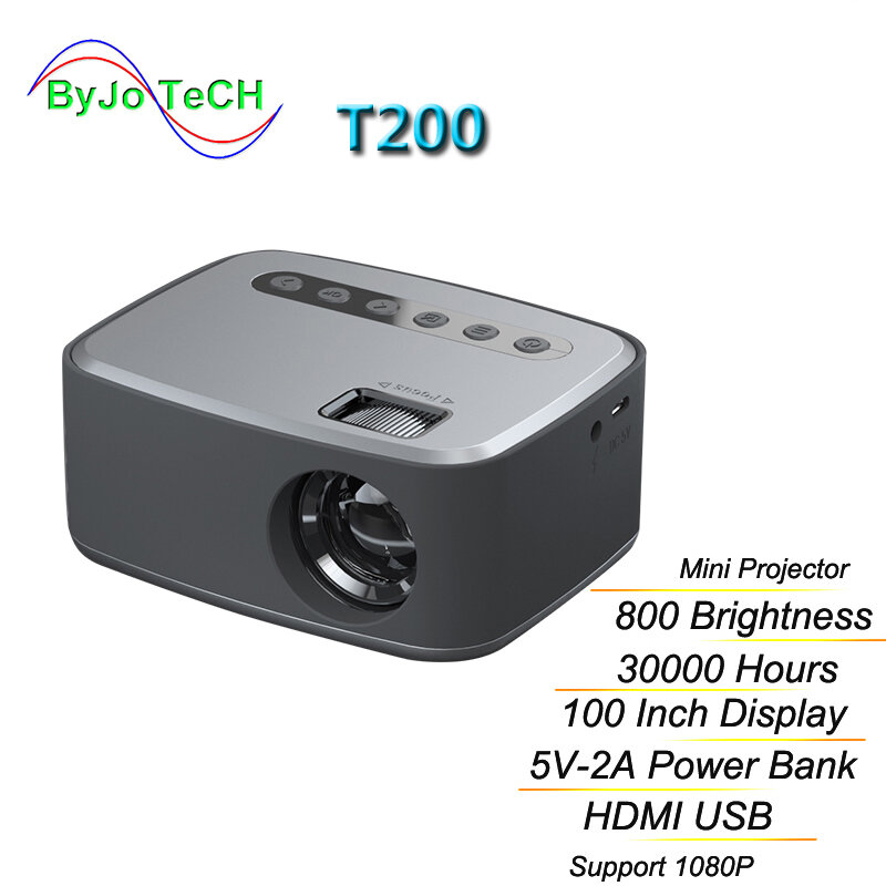 UNIC T200 FÜHRTE Mini Projektor unterstützung 1080P Video Tasche Projektor Tragbare VS YG300 Proyector HD Heimkino Media Audio playe