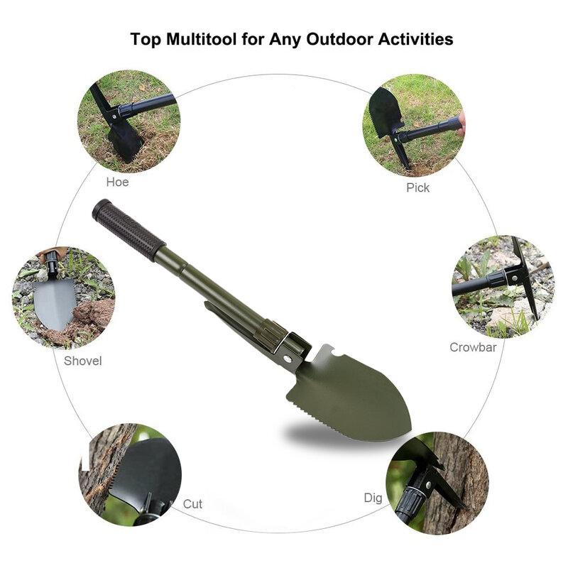 Folding Shovel Mini Military Survival Shovel Garden Tools Multifunctional Trowel For Outdoor Camping Tool