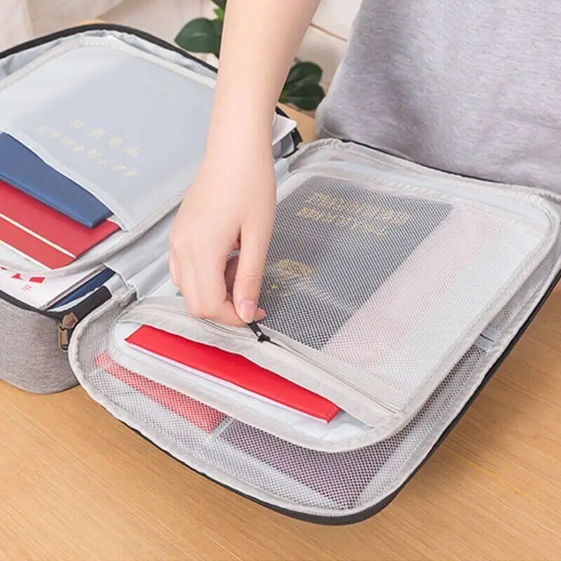 Document Ticket Bag with Combination Lock Large Capacity Waterproof Home Travel