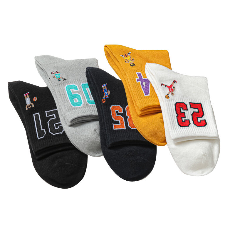 Chaussettes de sport respirantes pour hommes et femmes, bas unisexe Harajukumen de bonne qualité, accessoire de basket-ball épais