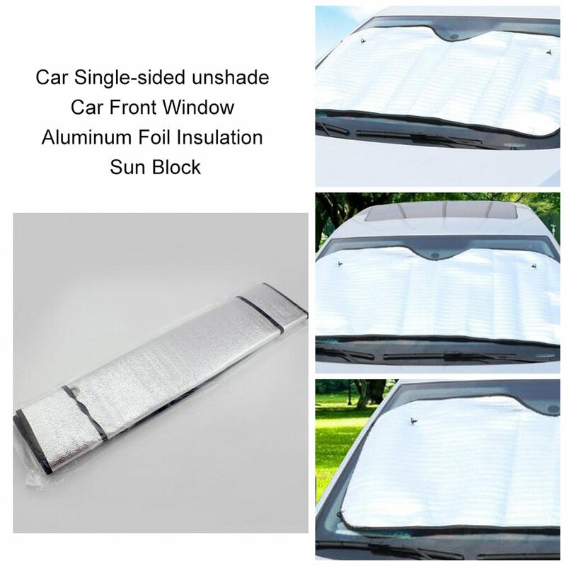 Auto einseitige Sonnenschirm Auto Frontscheibe Sonnenschutz Aluminium Folie Isolierung Sonne Block Fenster Windschutzscheibe Abdeckung