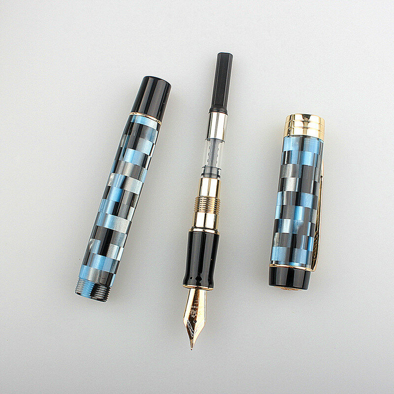 Jinhao 100 الاكريليك العنبر قلم حبر 0.5 بنك الاستثمار القومي مع محول نوعية ممتازة مكتب الأعمال الكتابة هدية قلم حبر