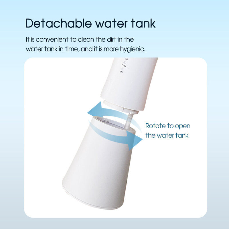 Boi-irrigador Oral eléctrico inteligente con carga USB, irrigador Dental portátil con chorro de agua por pulsos, IPX7 resistente al agua, 230ML