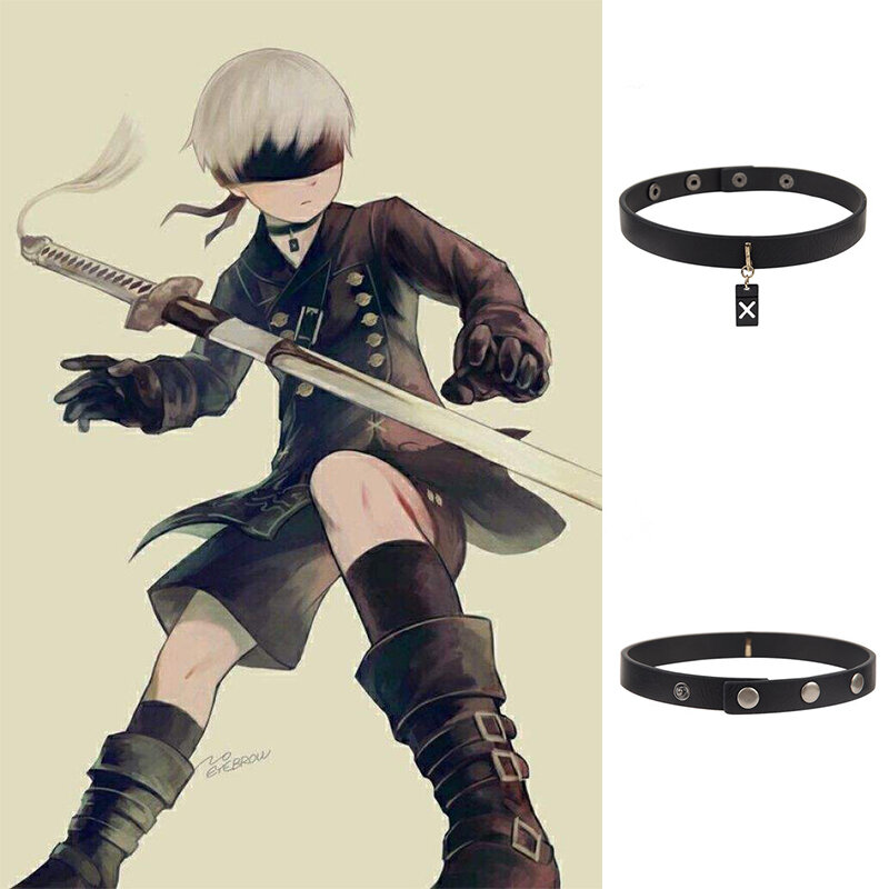 Game NieR Automata 9S Cosplay prop Accessories YoRHa No. 9 Type S necklace Clavicular chain Pendant jewelry