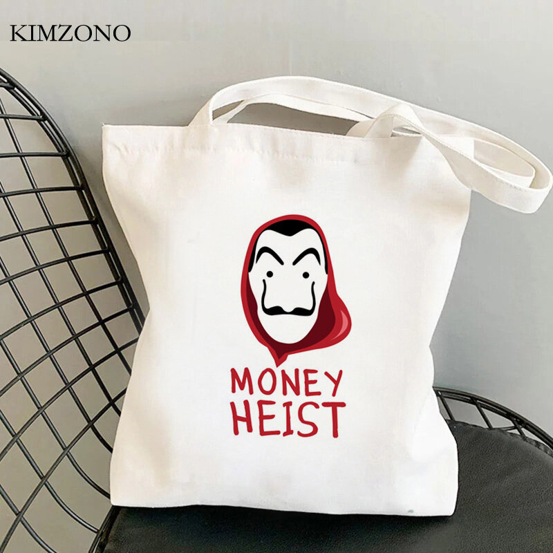 Money Heist-bolsa De La Casa De Papel para compras, bolso De reciclaje, bolsa De mano, bolsa De compra