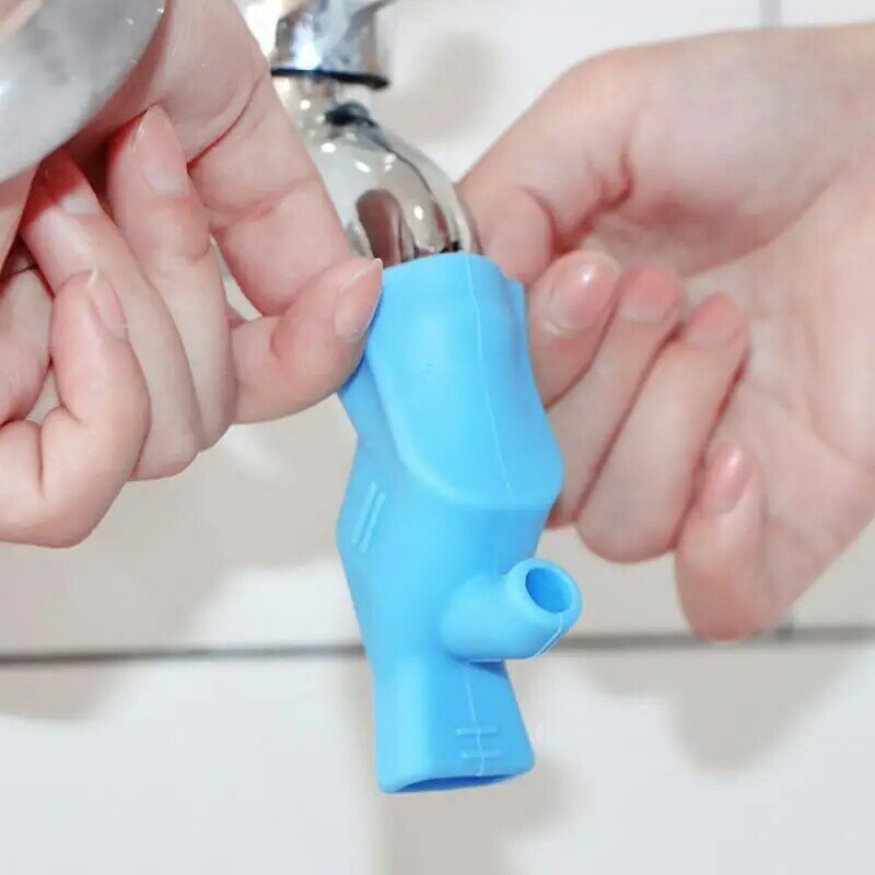 Faucet Extenders Silicone Elastic Material Adjustable Faucet Nozzle Extender Children Washing Device Kitchen Bathroom Accessory