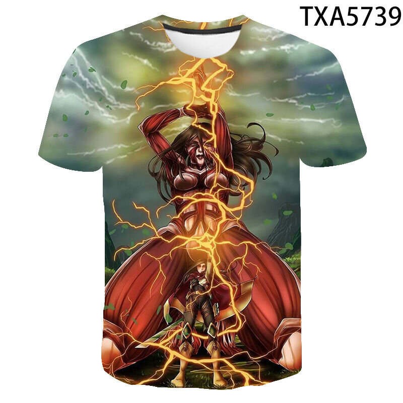 T-shirt imprimé en 3D pour hommes et femmes, Streetwear, Cool, à la mode, garçon et fille, Attaque Des Titans