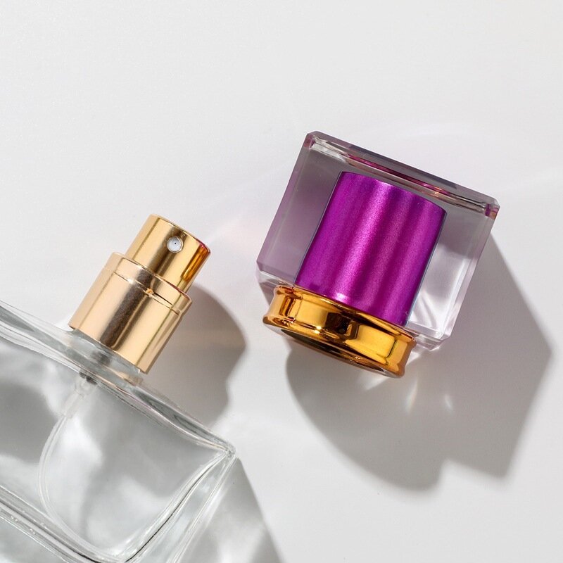 30 ml/50 ml spray do perfum butelka szklana wielokrotnego napełniania pokrywa aluminiowa przenośny pojemnik na kosmetyki podróżne perfumy