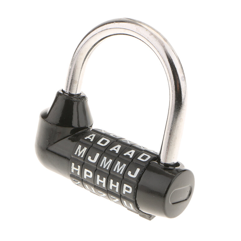 Candado de combinación de 5 letras de aleación de Zinc, cerradura con código contraseña para viaje, candado portátil
