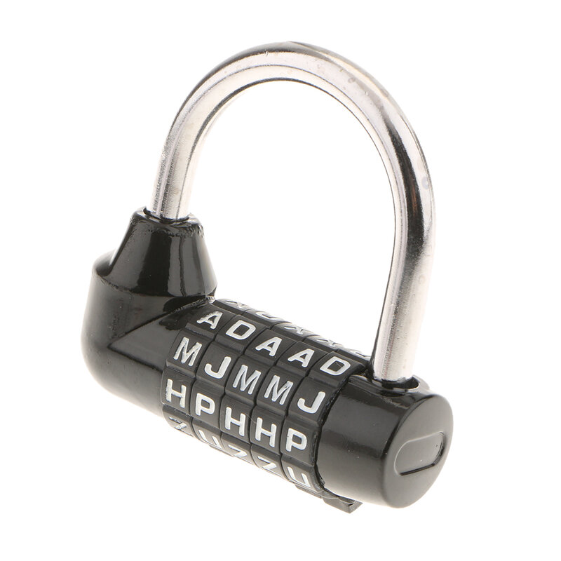 Zink-legierung 5 Zifferblatt Buchstaben Kombination Vorhängeschloss Code Passwort Lock für Reise Tragbare lock