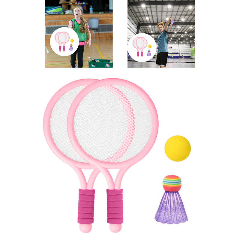 Dzieci plastikowe rakiety tenisowe do badmintona zestaw dekoracji na bal Beach Garden gra na zewnątrz zabawki prezenty dla małych dzieci dzieci