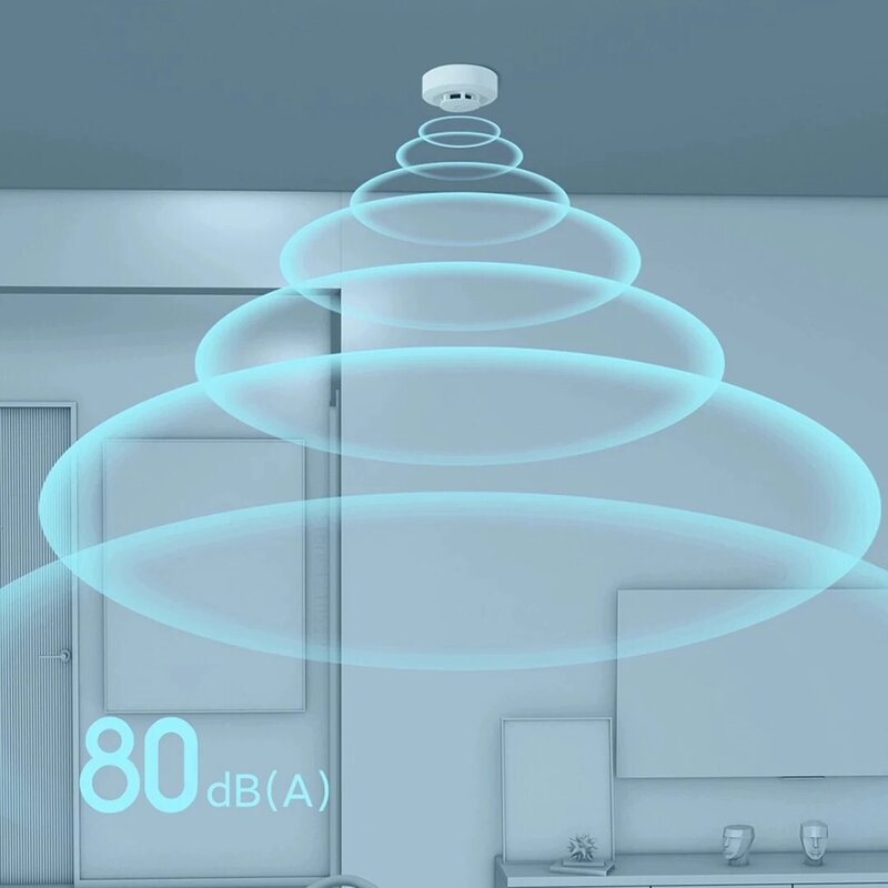 100% nova xiaomi mijia honeywell alarme de incêndio detector controle remoto sonoro visual alarme notation trabalho com mi casa app
