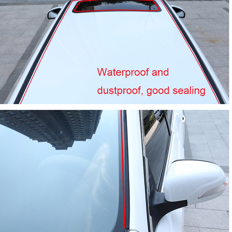14/19mm Car Seal Strips Automobiles Seal Protection Door Edge Windshield Roof Rubber Sealants Strip Noise Insulation Car Styling