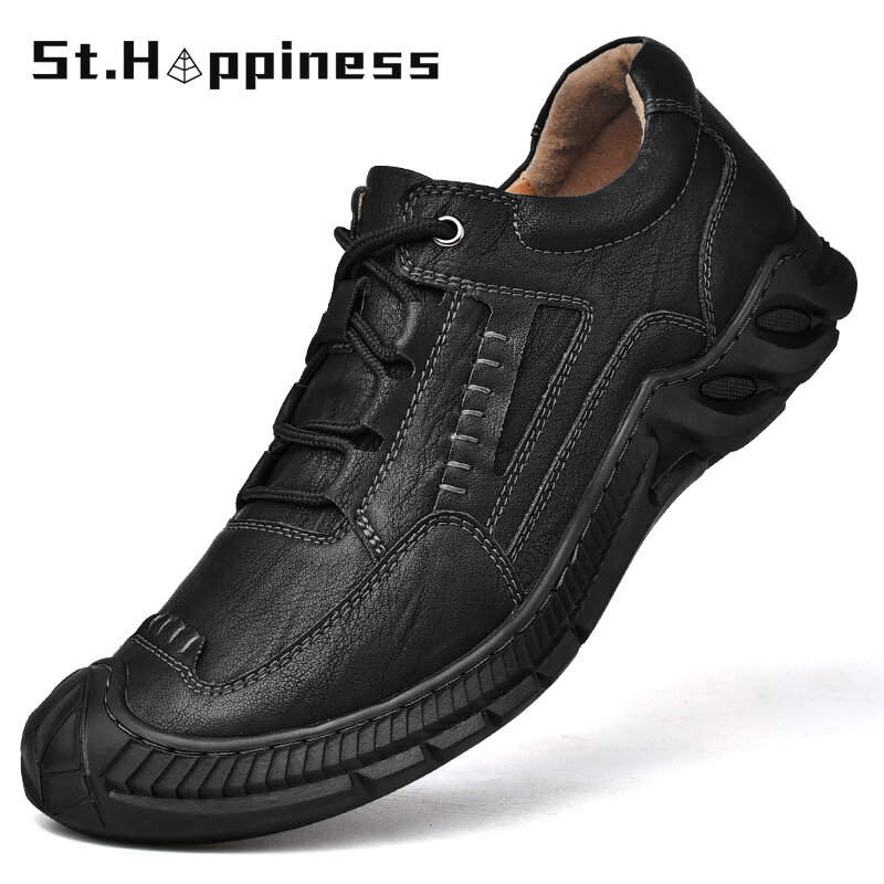 2021 neue Männer Leder Casual Schuhe männer Schuhe Mode Müßiggänger Mokassins Luxus Marke Atmungsaktive Lace Up Fahren Schuhe Große größe